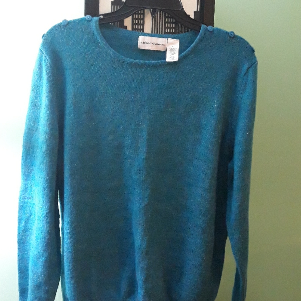 Alfred Dunner Blue Crew Neck Sweater Size XL
